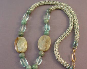 Beaded Necklace Pattern Tutorial - Center Focal Chenille Stitch