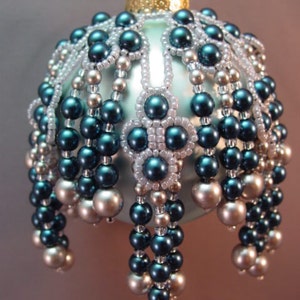 Bejeweled Downpour Beaded Christmas Ornament Cover Pattern