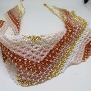 Beaded Necklace Pattern Tutorial - Chevron Scarf