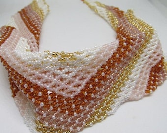 Beaded Necklace Pattern Tutorial - Chevron Scarf