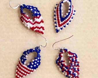 Beaded Earring Pattern Tutorial 4 Patriotic Patterns