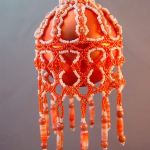 Tatted Crossroads Beaded Christmas Ornament Cover Pattern