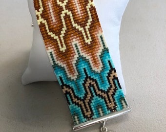 Zelfstudie kralenarmbandpatroon - Bargello Loomed Bracelet