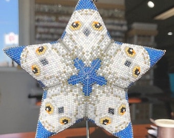 Beaded 3D Peyote Puffy Star Tutorial & Pattern - Hootiful - Owls