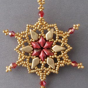 Perlen Schneeflocke Muster Tutorial - Jessica Design