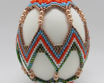 Beaded Egg PDF Pattern Tutorial - Zegg Zaggle