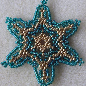 Beaded Snowflake Pattern Anleitung - Judy Design