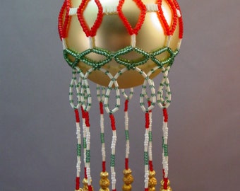 Loops & Bridges Beaded Christmas Ornament Cover Pattern