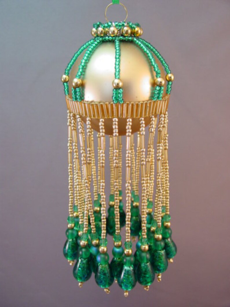 Beaded Ornament Cover Pattern the Cascade - Etsy