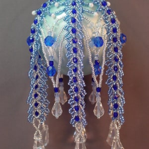 Inching Forward Beaded Christmas Ornament Cover Pattern