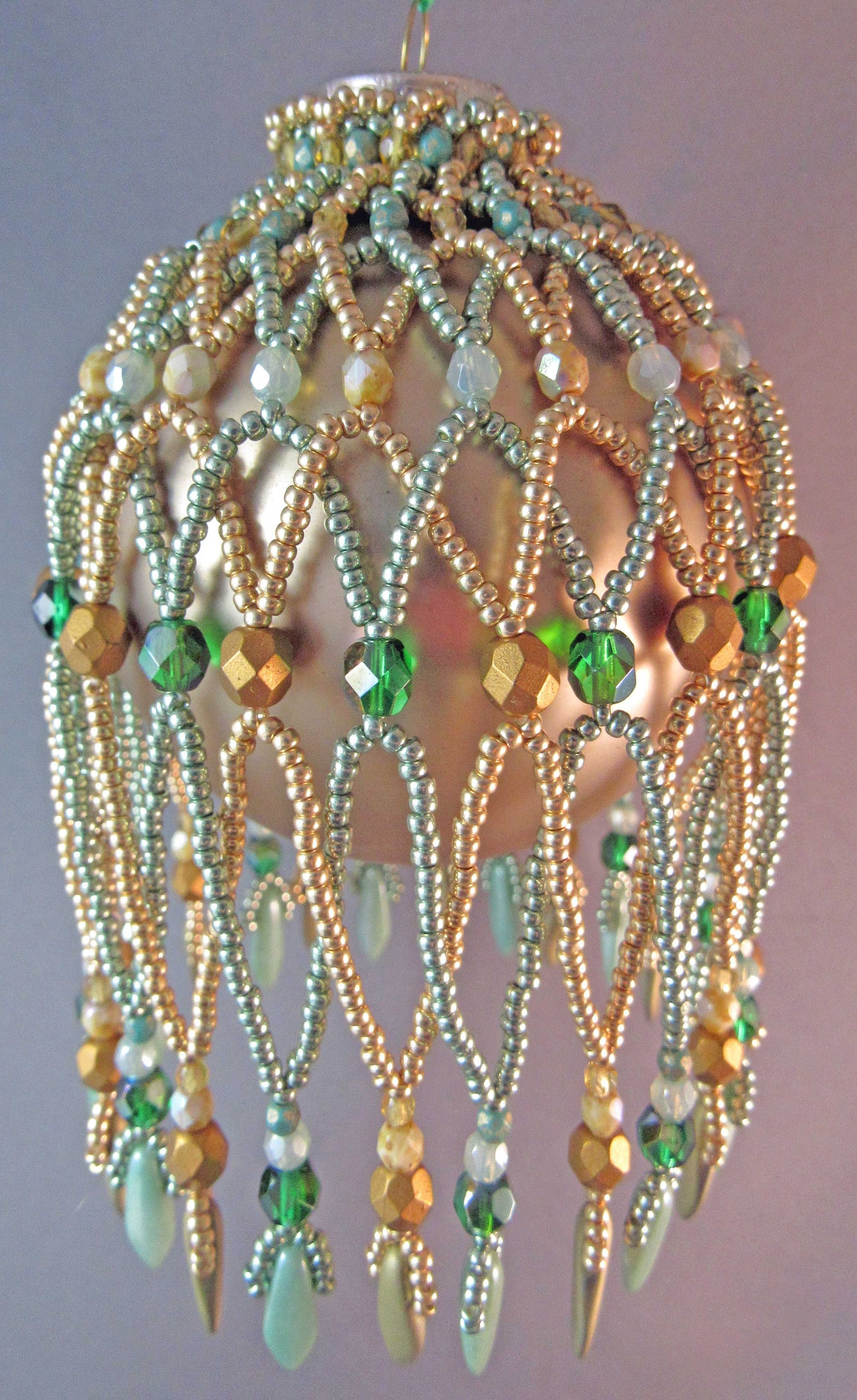 Beaded Christmas Ornament Cover Pattern Tutorial Entwined - Etsy
