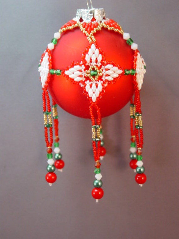 Motif ation Beaded Christmas Ornament Cover Pattern