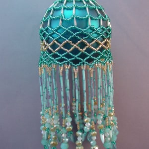 Festooned Beaded Christmas Ornament Cover Pattern