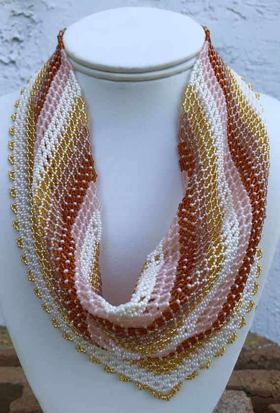 Beaded scarf necklace pattern sale