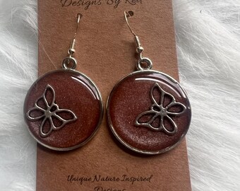 Butterfly Lilac Resin Earring