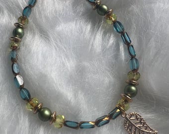 Leaf Beaded Bracelet
