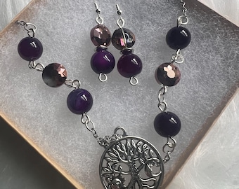Tree of Life Beaded Necklace Set