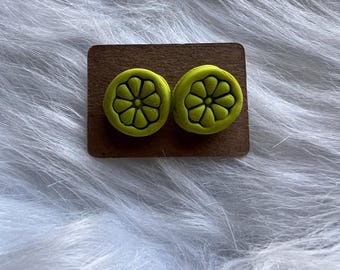 Lime Stud Earring