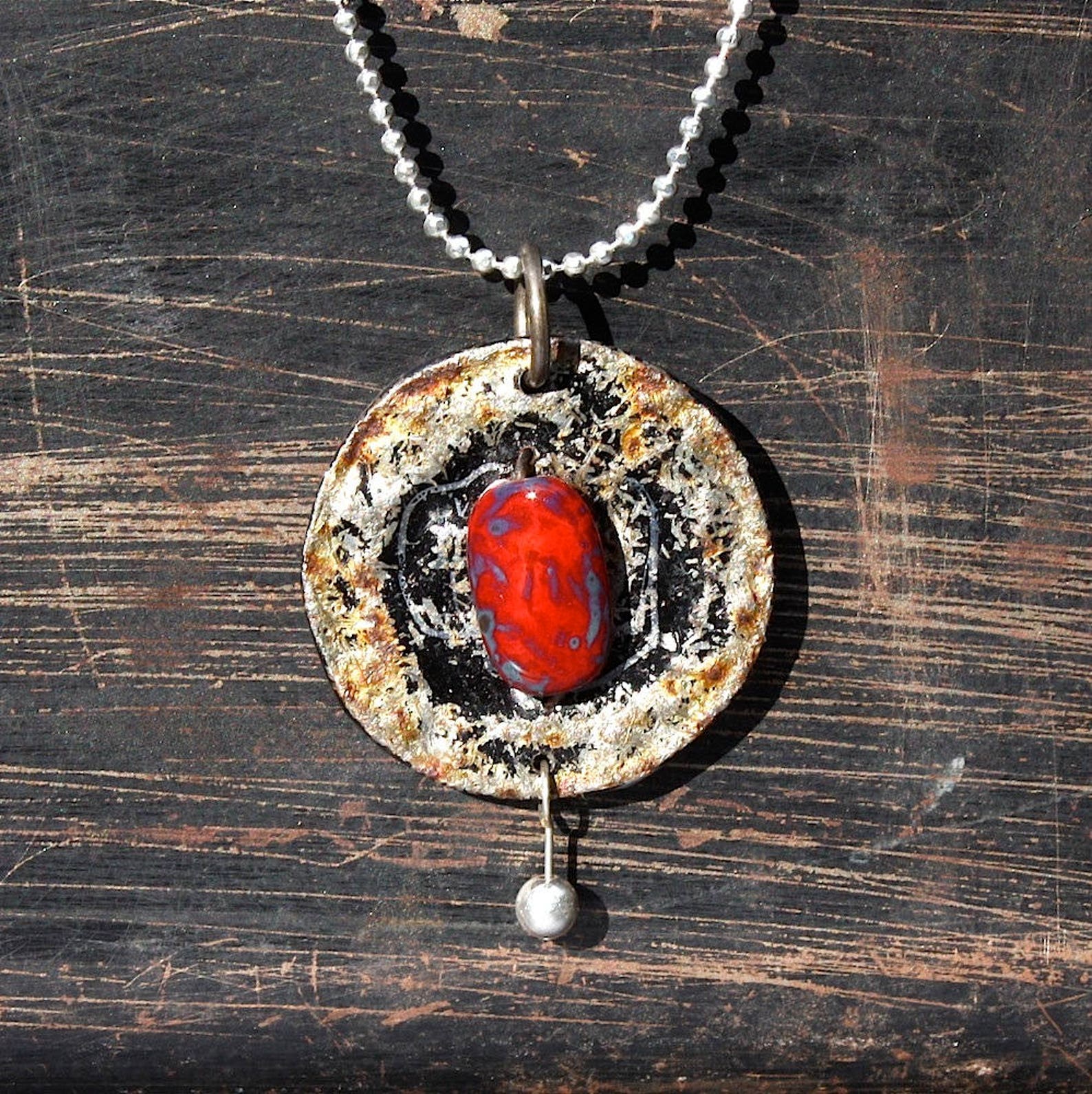 Reclaimed Found Object Metal Bottle Cap Jewelry Necklace-upcycled Found ...