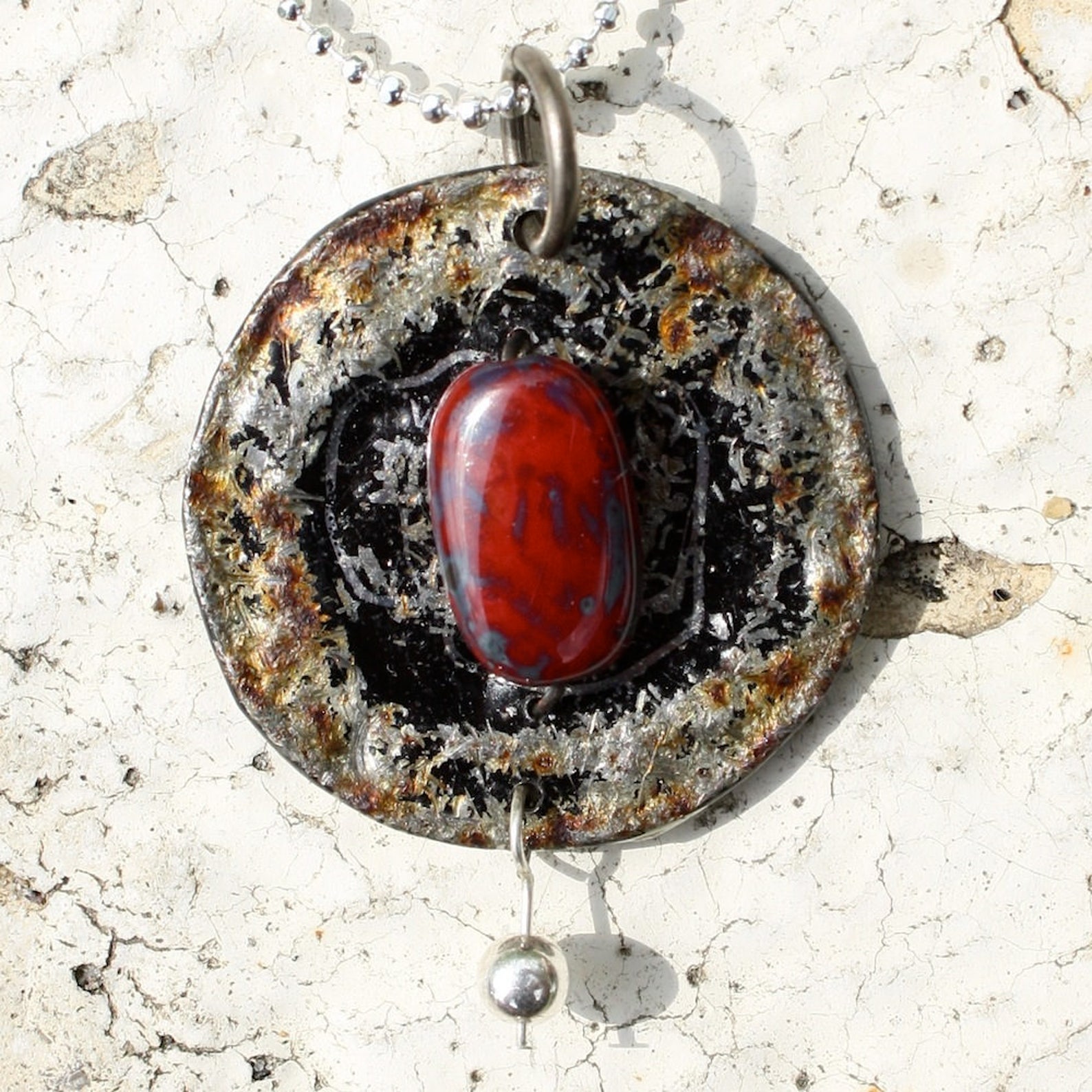 Reclaimed Found Object Metal Bottle Cap Jewelry Necklace-upcycled Found ...