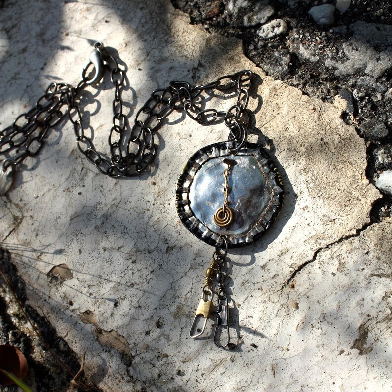 Dystopian Reclaimed JewelryFound Object NecklaceUpcycled