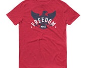 Freedom Eagle MMXX 2020 Anvil Short-Sleeve Unisex T-Shirt Heather Red and Heather Grey
