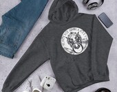 Scrooge Marley Hoodie Inspired Charles Dickens 39 Book A Christmas Carol featuring Lion Head Door Knocker Design - Unisex