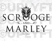 PRINTABLE Scrooge Marley Christmas Carol Lion Head Door Knocker Sign Wall Art Poster Print