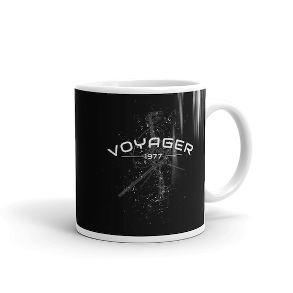 NASA Voyager Program Space Probes 1977 Coffee & Tea Mug Features the  Spacecraft Technical Drawing Schematic 