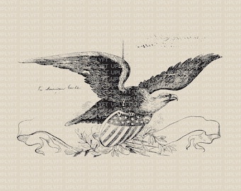 Die American Eagle Vektor SVG PDF ClipArt.  Vintage Illustration Zeichnung. Kommerzielle Nutzung erlaubt.