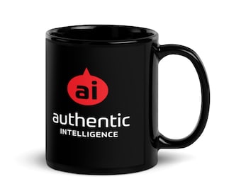Authentische Intelligenz (ai) Schwarze Glossy Tasse