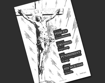 Jesus Christ Crucifixion Inspirational Wall Art Poster Print 11X17