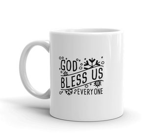 "Kleiner Tim ""God Bless Us"" Becher, inspiriert von Weihnachten Carol."