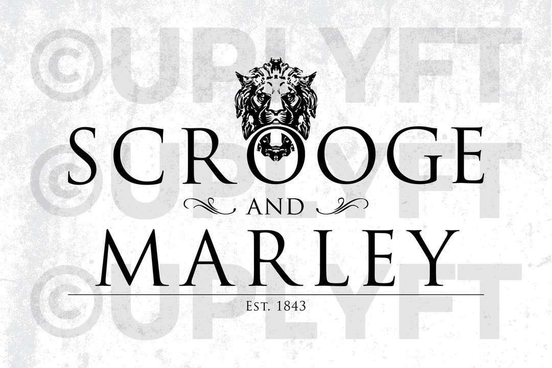 PRINTABLE Scrooge & Marley Christmas Carol Lion Head Door Knocker Sign ...