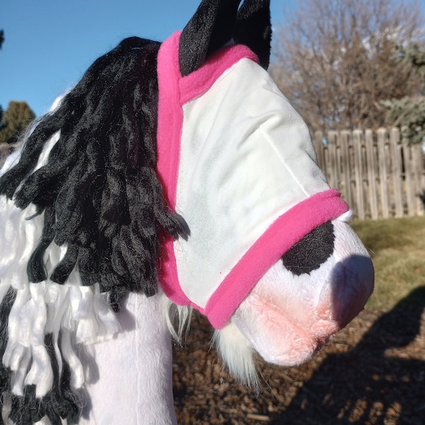 Hobby Horse Fly Mask - Bright Pink