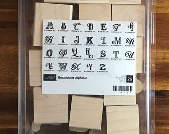 Stampin' UP! Broadsheet Alphabet- FREE SHIPPING!