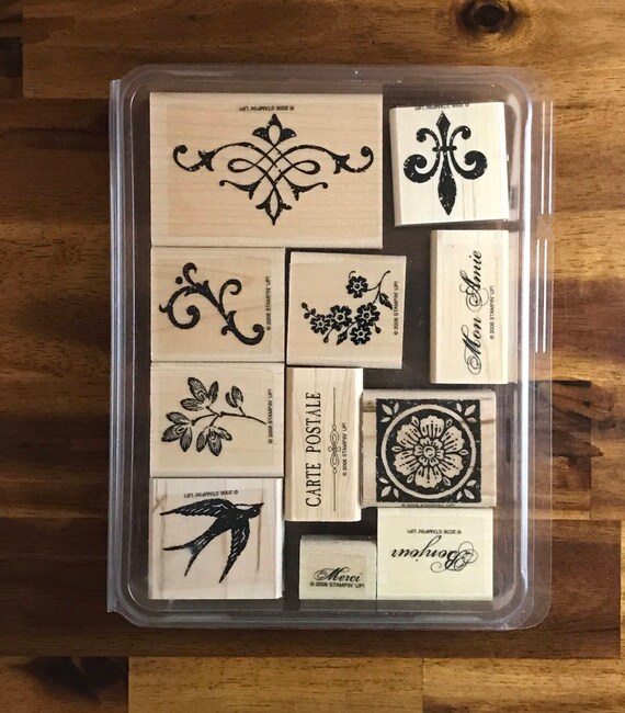 Stampin Up Carte Postale Stamp Set Free Shipping Etsy