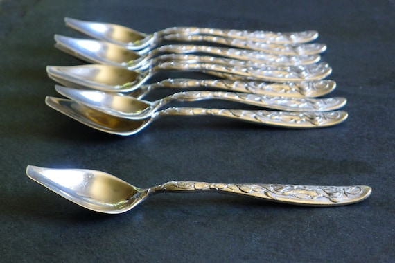Rare Tiffany & Co. MORNING GLORY VINE Sterling Fruit Spoon Antique