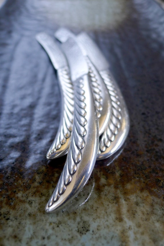 Rare Tiffany & Co Sterling Corn Butter Knives Set of 4 Antique