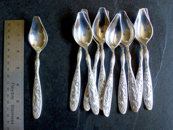 Rare Tiffany & Co. MORNING GLORY VINE Sterling Fruit Spoon Antique