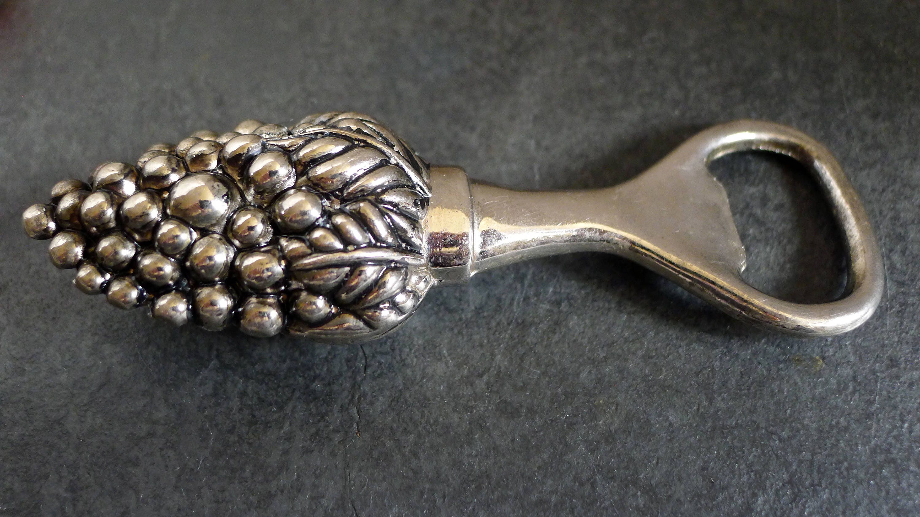 Vintage Grape Bunch Bottle Opener Heavy Rare Figural Barware