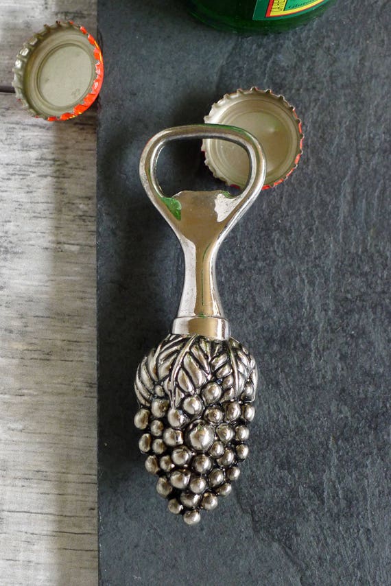 Vintage Grape Bunch Bottle Opener Heavy Rare Figural Barware