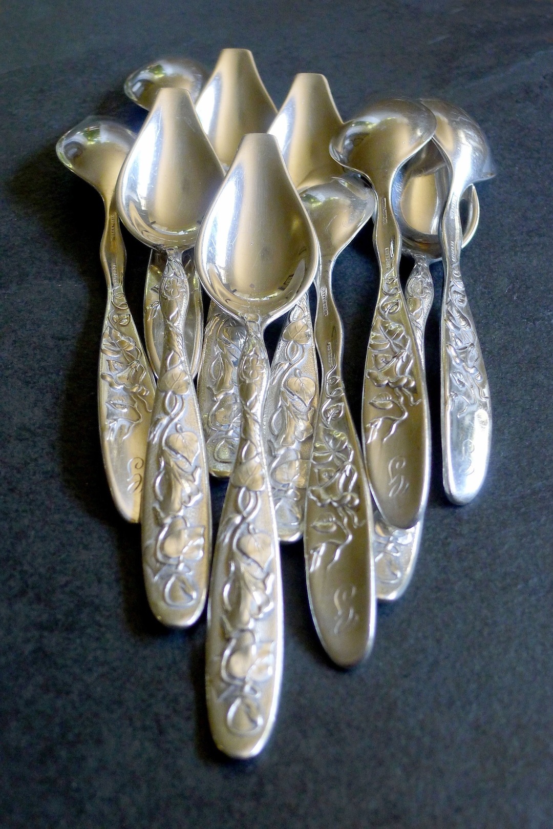Tiffany & Co Antique Silverware Spoon Bracelet Monogram 