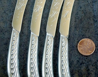 Rare Tiffany & Co Sterling Corn Butter Knives Set of 4 Antique