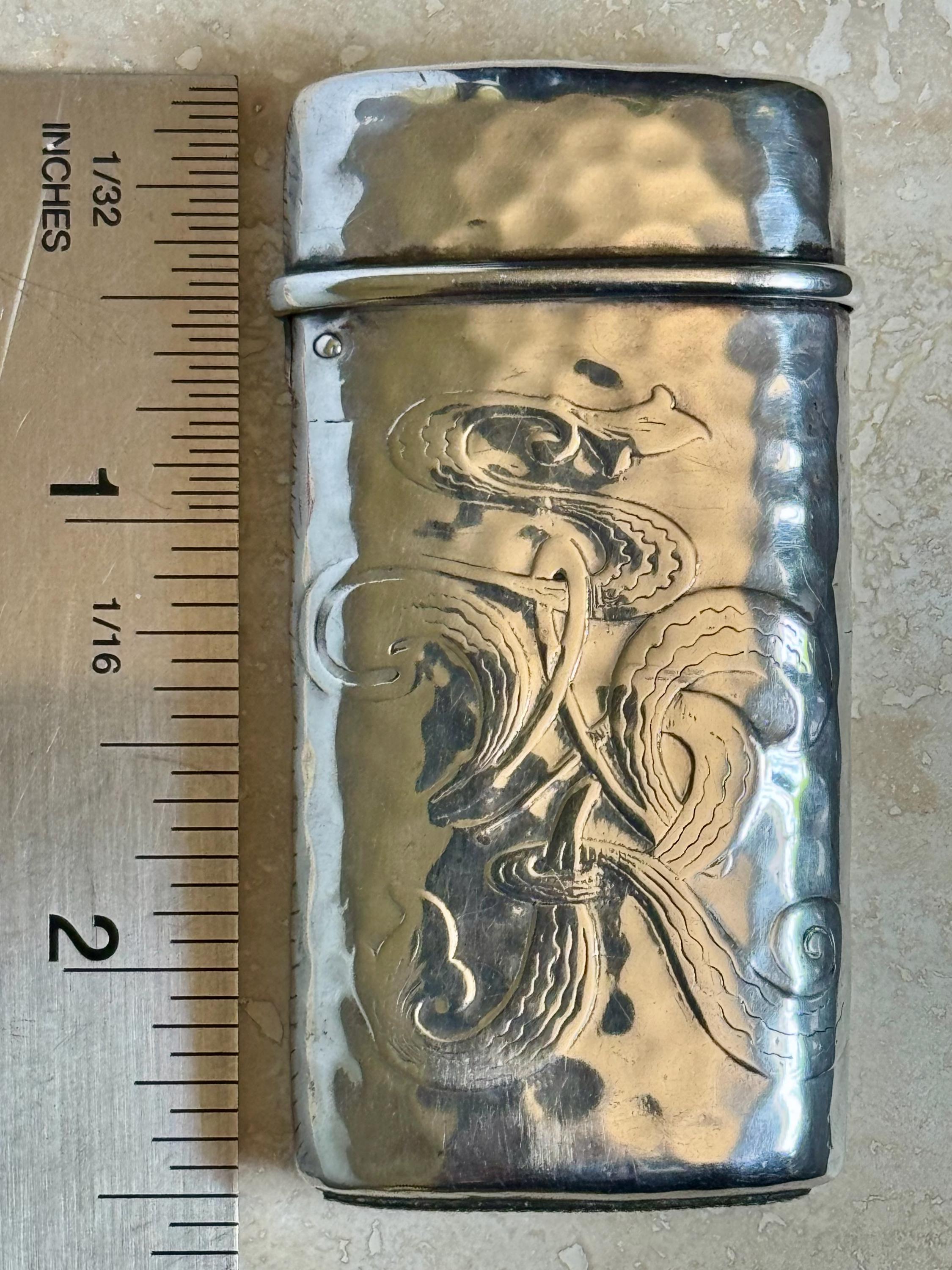 Very Rare Antique Tiffany & Co. Hand Hammered Lap Over Edge Match