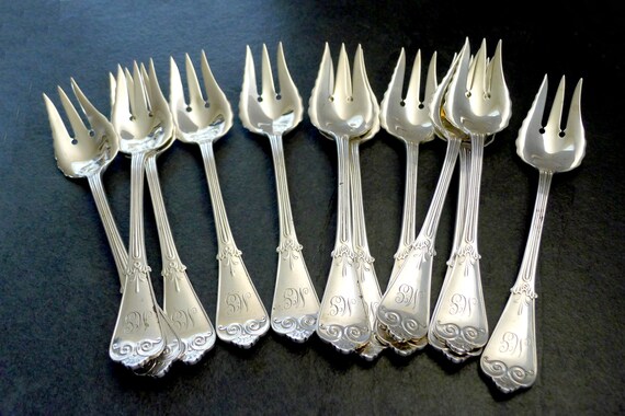 Tiffany & Co Sterling Silver Pastry Fork BEEKMANTIFFANY Pat 1868 Rare Antique Flatware Tiffany & Co Sterling Silver Pastry Fork BEEKMANTIFFANY Pat 1868 Rare Antique Flatware