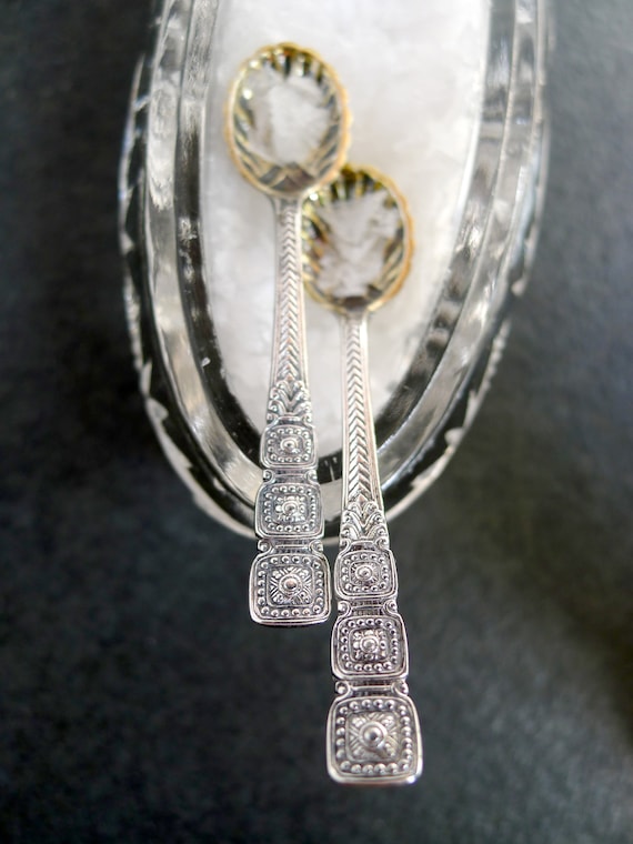 Tiffany & Co.　ティファニー　スプーン　2本　ヴィンテージ Antique Tiffany & Co Sterling Set of 2 Salt Spoons Rare Sea Shell