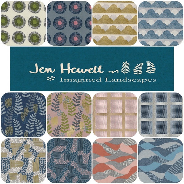 Fat Quarter Bundle (12) IMAGINED LANDSCAPES by Jen Hewett for Cotton and Steel Fat Quarters