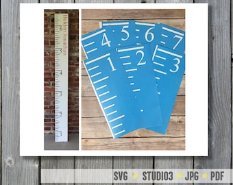 Growth Chart Ruler File - SVG/JPG/PDF Cut File - Instant Download - perfect for vinyl decals and stencils