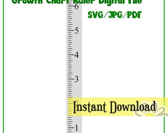 growth chart ruler stencil file svgjpgpdf cut file etsy